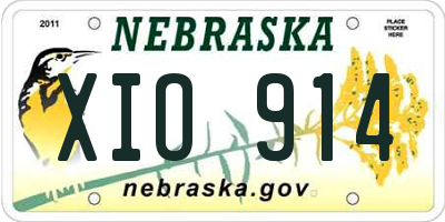 NE license plate XIO914