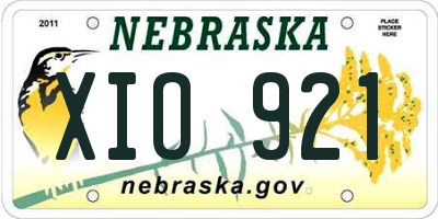 NE license plate XIO921
