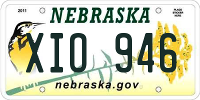 NE license plate XIO946