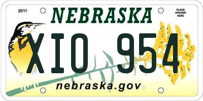 NE license plate XIO954