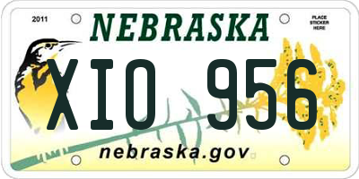 NE license plate XIO956