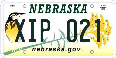 NE license plate XIP021