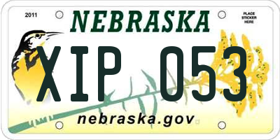NE license plate XIP053