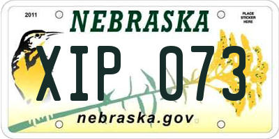 NE license plate XIP073