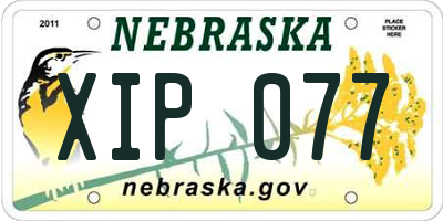 NE license plate XIP077