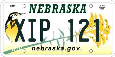 NE license plate XIP121