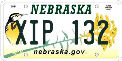 NE license plate XIP132