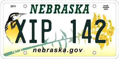 NE license plate XIP142