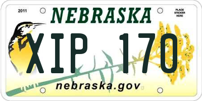 NE license plate XIP170