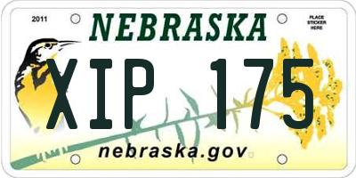 NE license plate XIP175