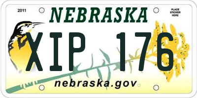 NE license plate XIP176