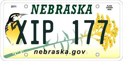 NE license plate XIP177
