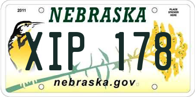 NE license plate XIP178