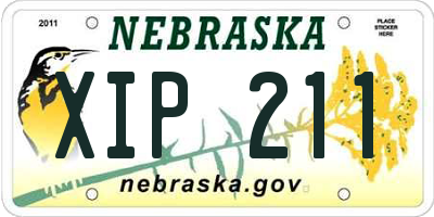 NE license plate XIP211