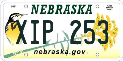NE license plate XIP253
