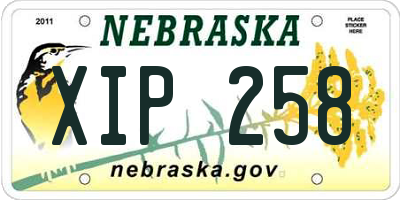 NE license plate XIP258