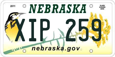NE license plate XIP259