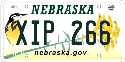 NE license plate XIP266