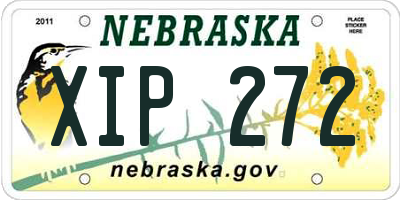 NE license plate XIP272