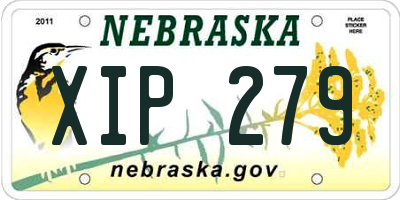 NE license plate XIP279