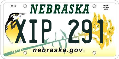 NE license plate XIP291