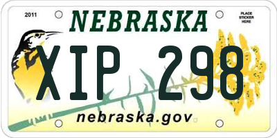 NE license plate XIP298