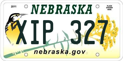 NE license plate XIP327