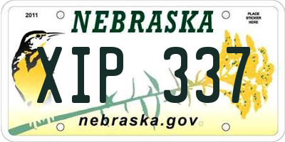 NE license plate XIP337