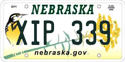 NE license plate XIP339