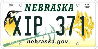 NE license plate XIP371