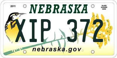 NE license plate XIP372