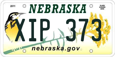 NE license plate XIP373