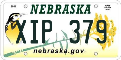 NE license plate XIP379