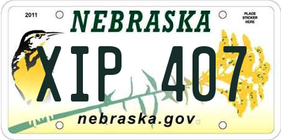 NE license plate XIP407