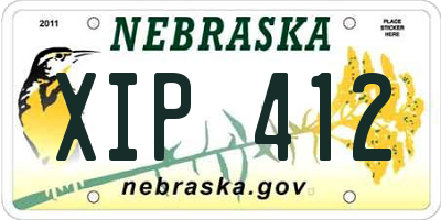NE license plate XIP412