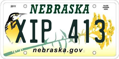 NE license plate XIP413