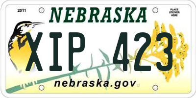 NE license plate XIP423