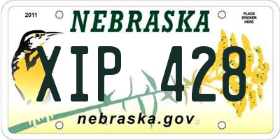 NE license plate XIP428