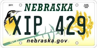 NE license plate XIP429