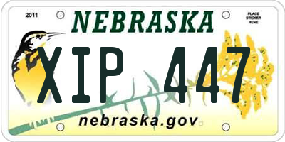 NE license plate XIP447