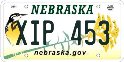 NE license plate XIP453