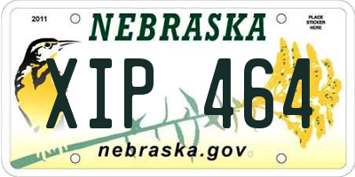 NE license plate XIP464