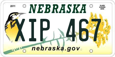 NE license plate XIP467