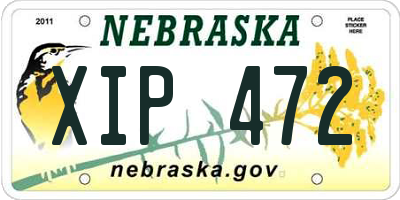 NE license plate XIP472