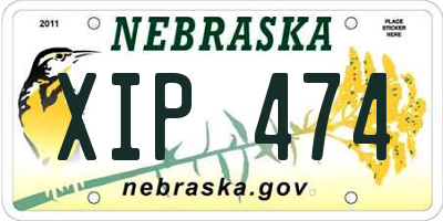 NE license plate XIP474
