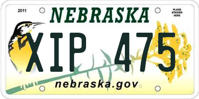 NE license plate XIP475