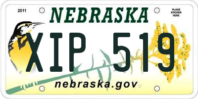 NE license plate XIP519