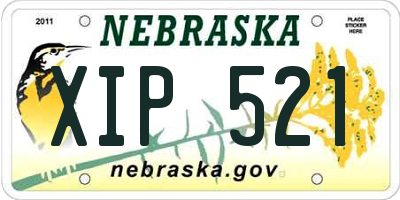 NE license plate XIP521