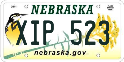 NE license plate XIP523