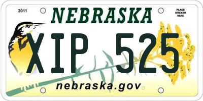 NE license plate XIP525